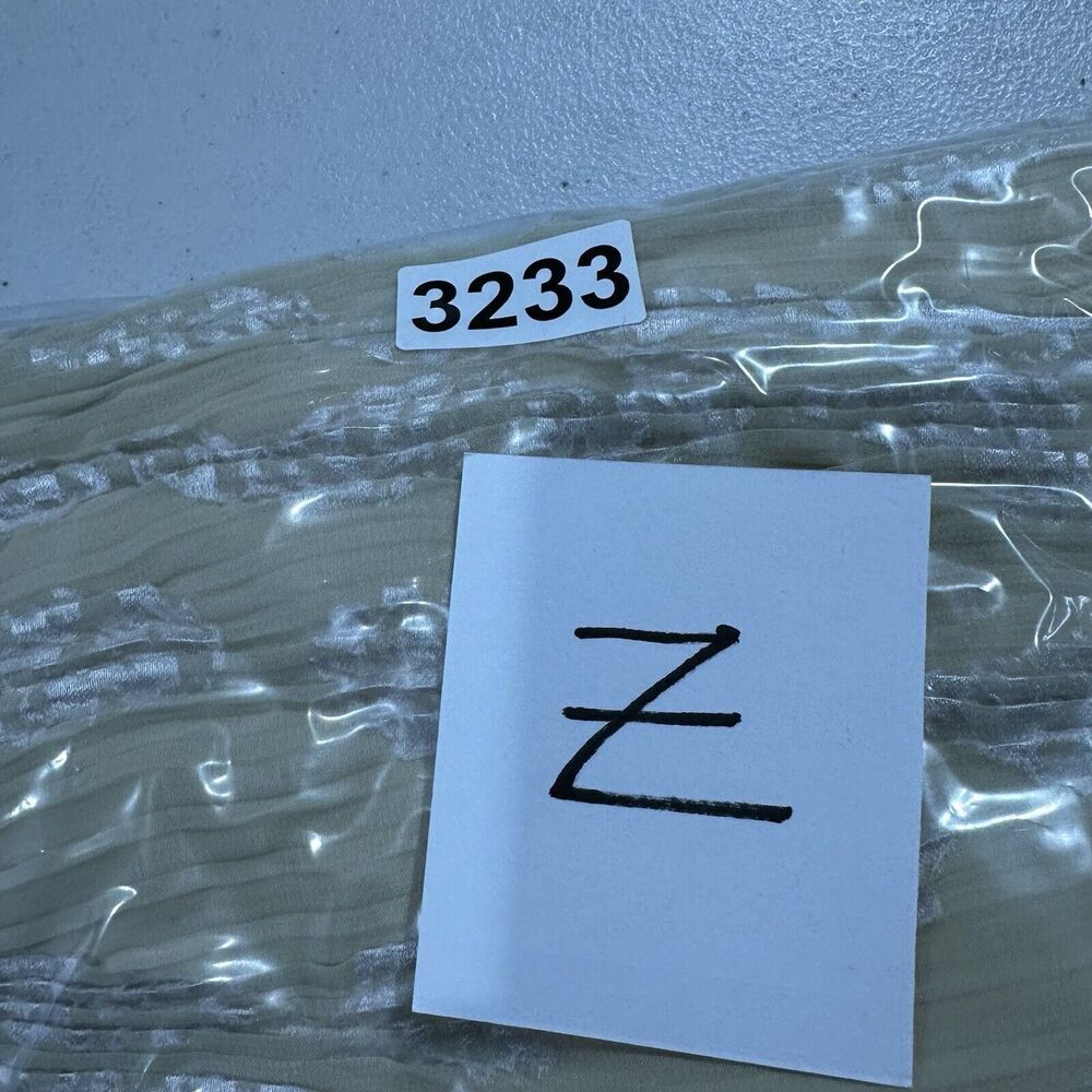 Jeanne Marc Dress Women's Small 8 10 Maxi Sleeveless Yoryu Belted Cream Green - Picture 9 of 9